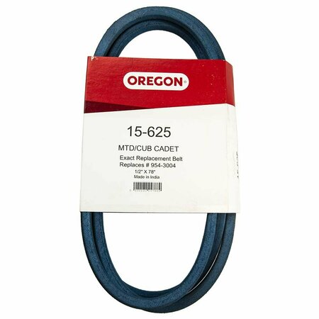 OREGON Replacement Belt, Premium Deck Drive Belt, MTD/Cub Cadet 9543004, 1/2 in X 78 in 15-625